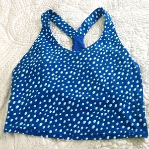 Danskin Athletic blue crop racerback tank top